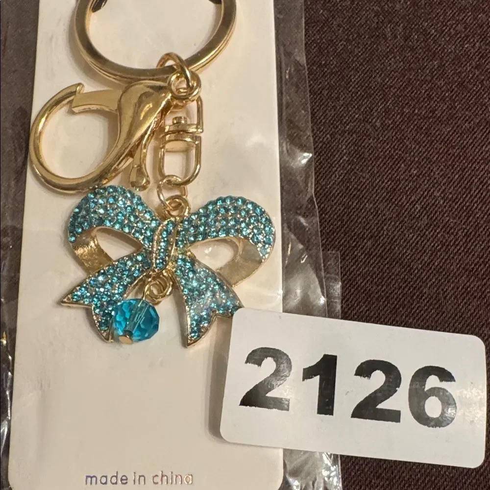 2126 Rhinestone Bow Key Ring, Bag Charm‎
